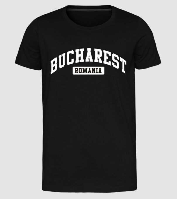 România Bucharest sport model negru pe tricou