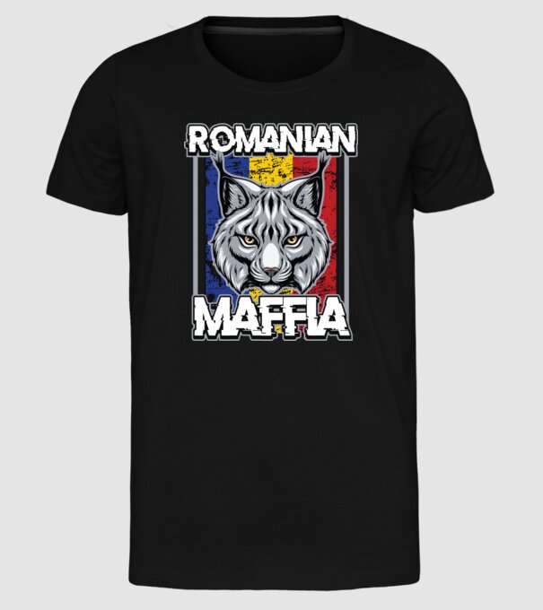 România maffia model negru pe tricou