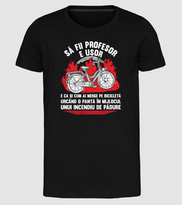 Să fii profesor e ușor model negru pe tricou