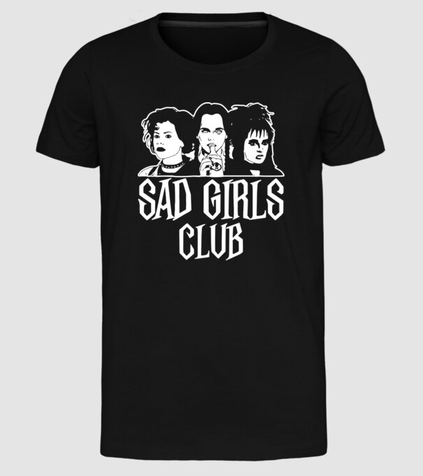Sad Girls Club model negru pe tricou