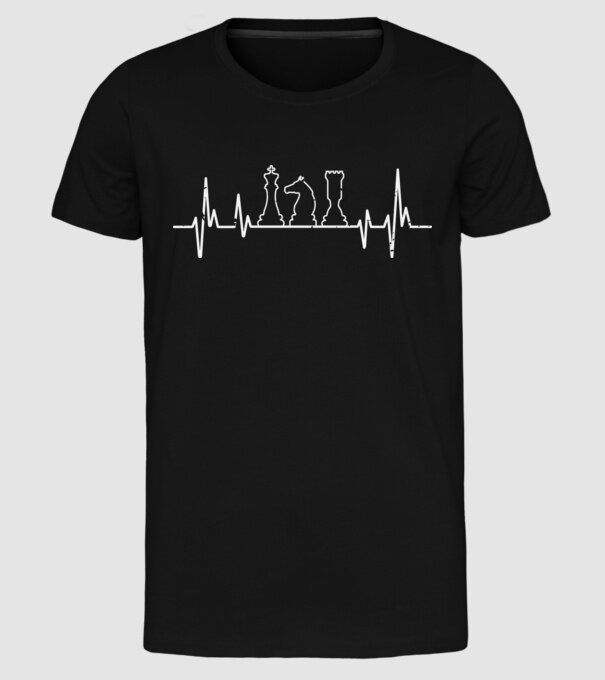 Șah model negru pe tricou