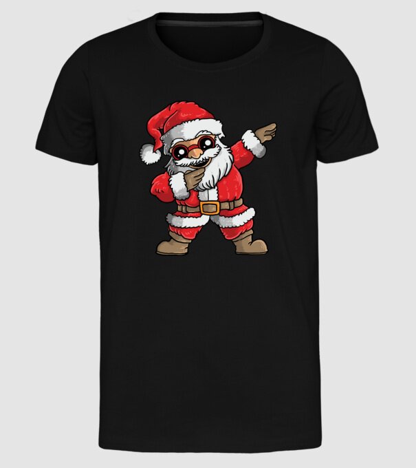 Santa dab model negru pe tricou