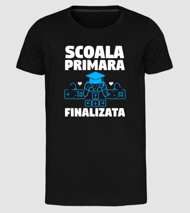 Scoala Primara Finalizata model negru pe tricou