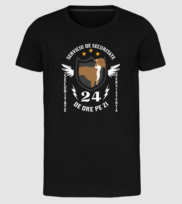 serviciu de securitate - securitate - persistență - 24 de ore pe zi model negru pe tricou