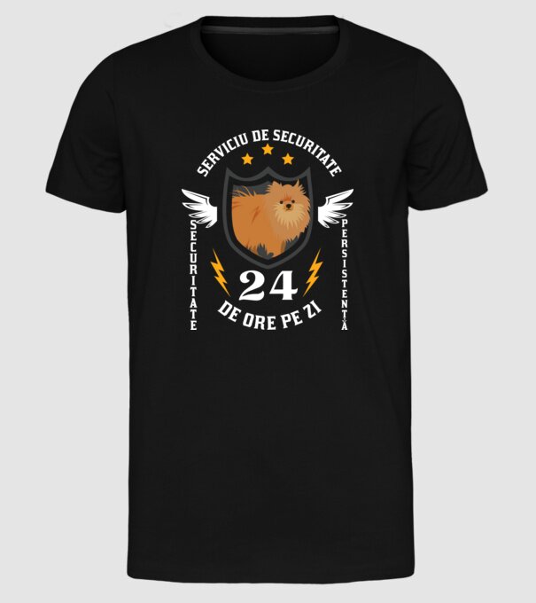 serviciu de securitate - securitate - persistență - 24 de ore pe zi model negru pe tricou
