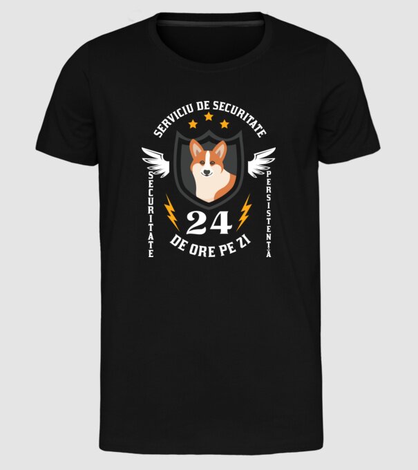 serviciu de securitate - securitate - persistență - 24 de ore pe zi model negru pe tricou