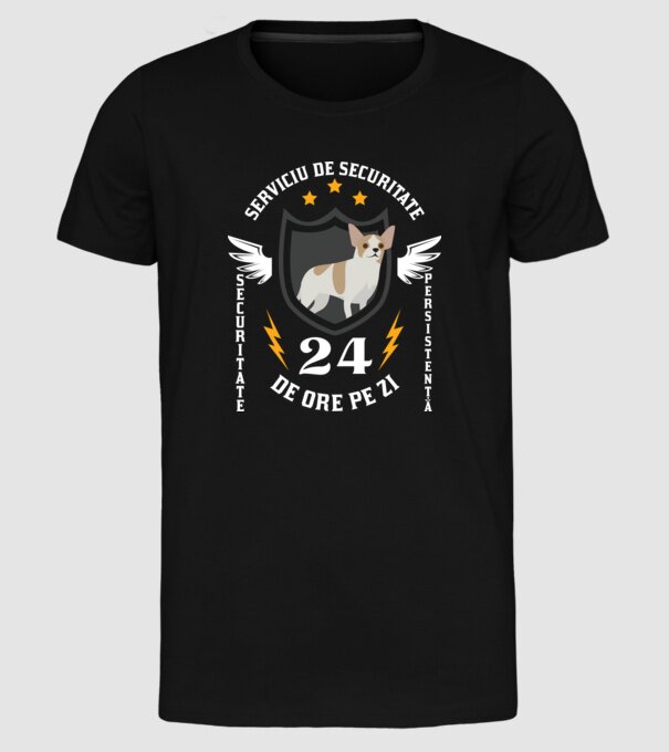 serviciu de securitate - securitate - persistență - 24 de ore pe zi model negru pe tricou