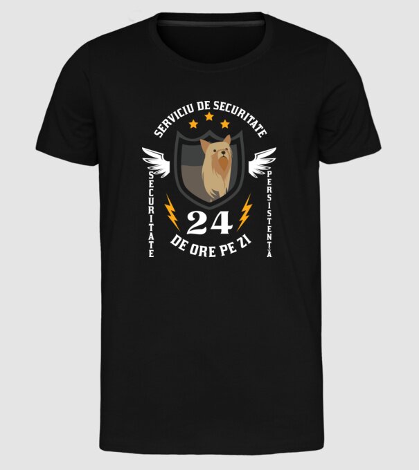 serviciu de securitate - securitate - persistență - 24 de ore pe zi model negru pe tricou