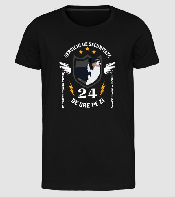 serviciu de securitate - securitate - persistență - 24 de ore pe zi model negru pe tricou