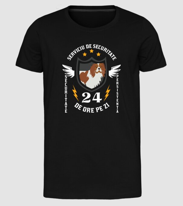 serviciu de securitate - securitate - persistență - 24 de ore pe zi model negru pe tricou