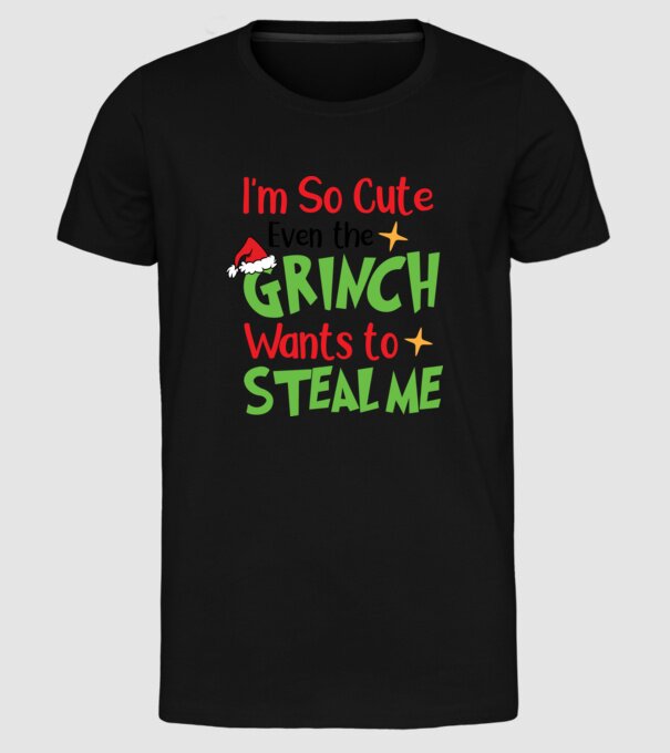 So cute Grinch model negru pe tricou