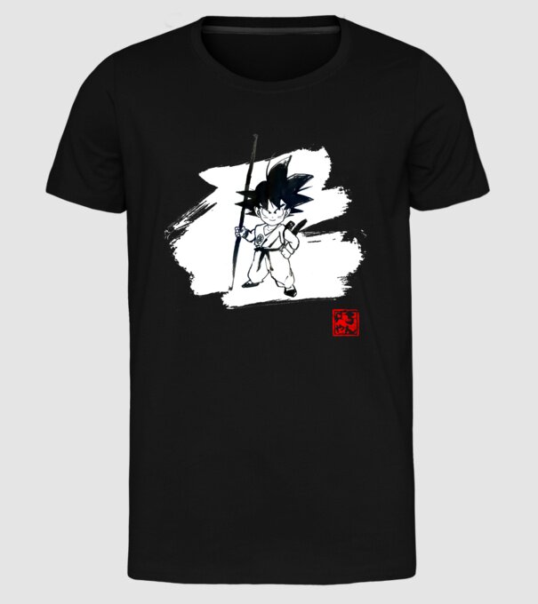 son goku art model negru pe tricou