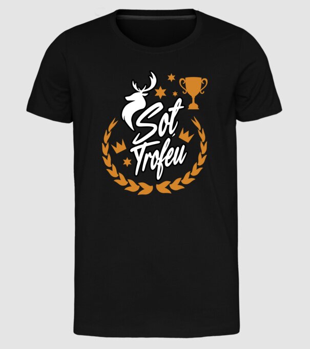 Soț trofeu model negru pe tricou