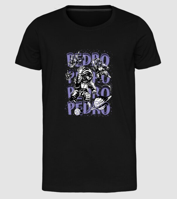 SPACE PEDRO model negru pe tricou