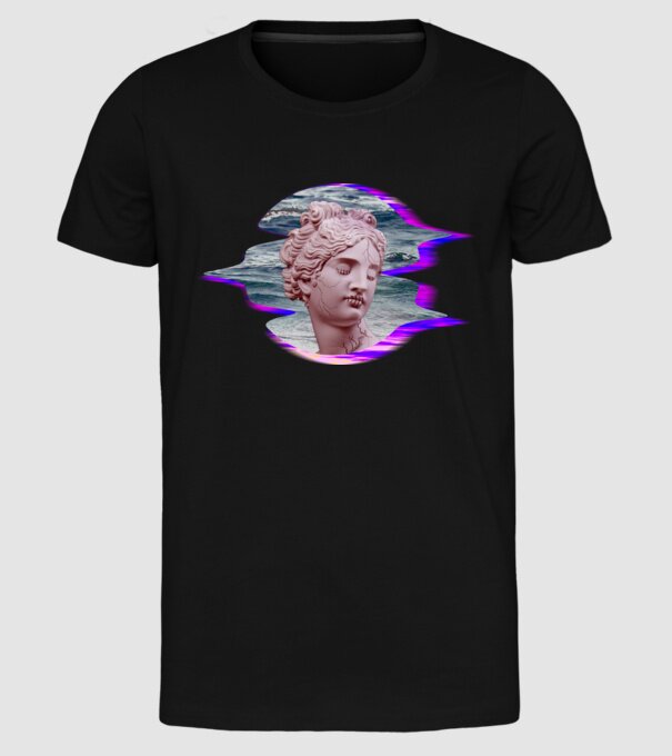 Statue model negru pe tricou