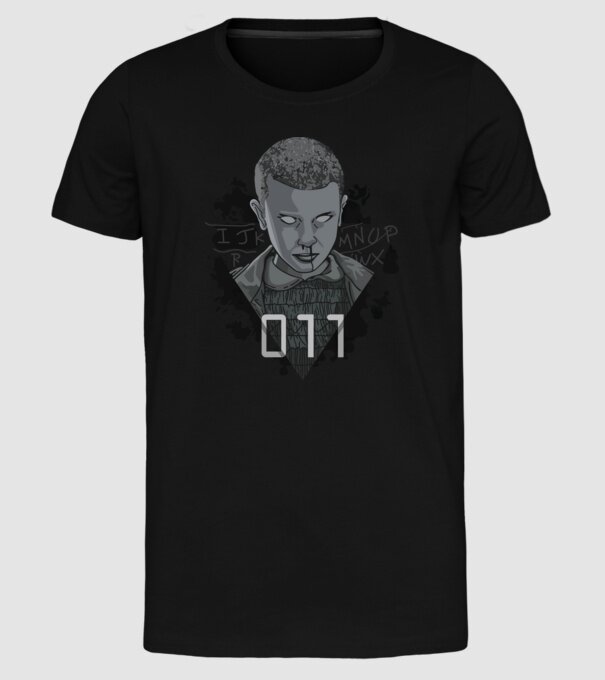 Stranger Things model negru pe tricou