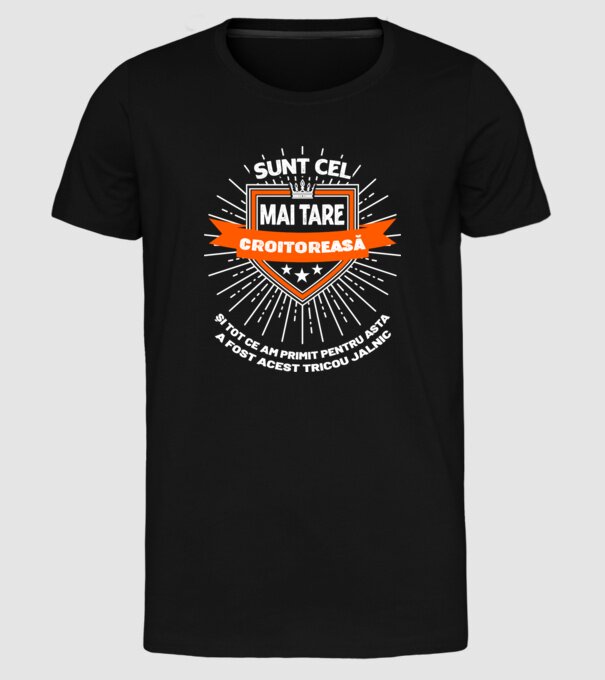 Sunt cea mai tare croitoreasă și tot ce am primit pentru asta a fost acest tricou jalnic model negru pe tricou