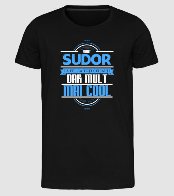 Sunt sudor, la fel ca toți ceilalți, dar mult mai cool model negru pe tricou
