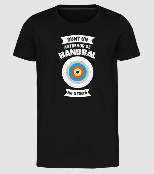 sunt un antrenor de handbal, nu o țintă model negru pe tricou