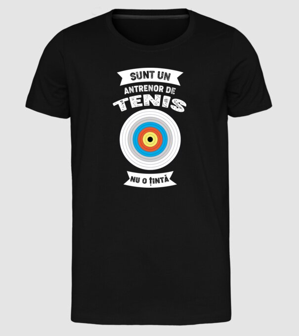 sunt un antrenor de tenis, nu o țintă model negru pe tricou
