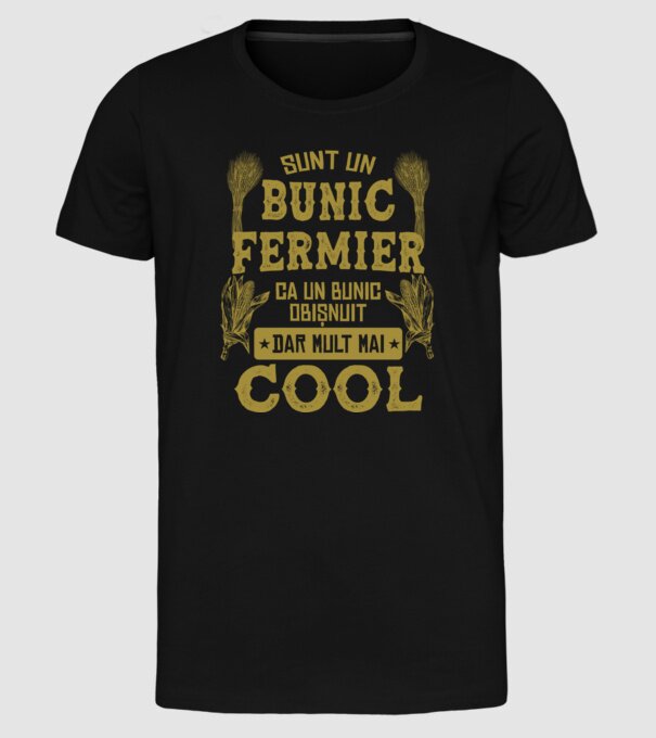 Sunt un bunic fermier, ca un bunic obișnuit, v model negru pe tricou