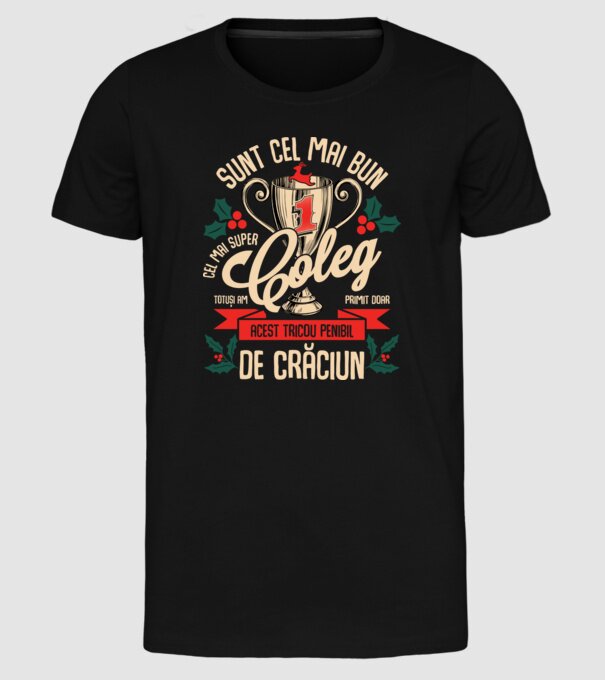 super coleg D1443687 model negru pe tricou