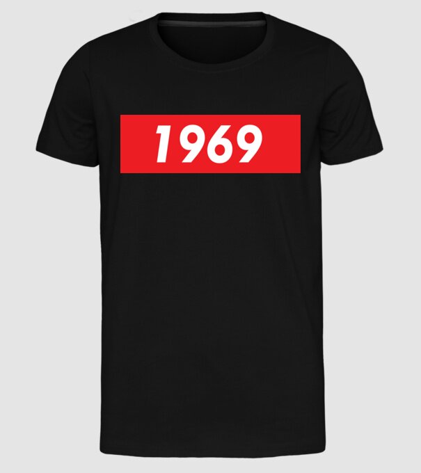 Supreme Birthday 1969 model negru pe tricou