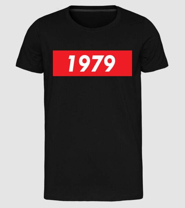 Supreme Birthday 1979 model negru pe tricou