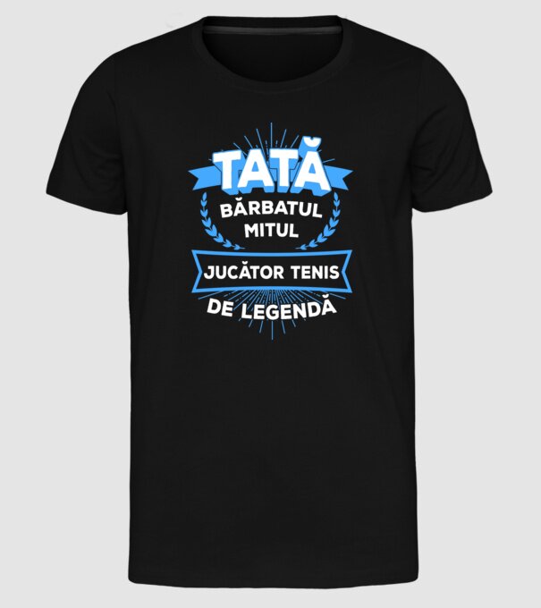 TATĂ - bărbatul, mitul, jucător tenis de legendă model negru pe tricou