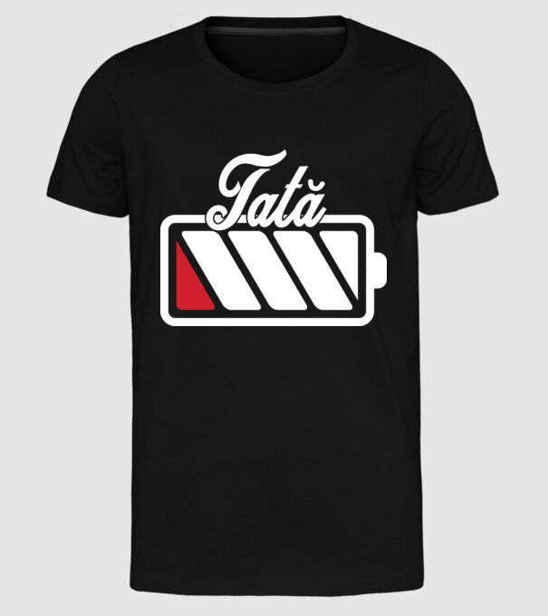 Tată la încărcat model negru pe tricou
