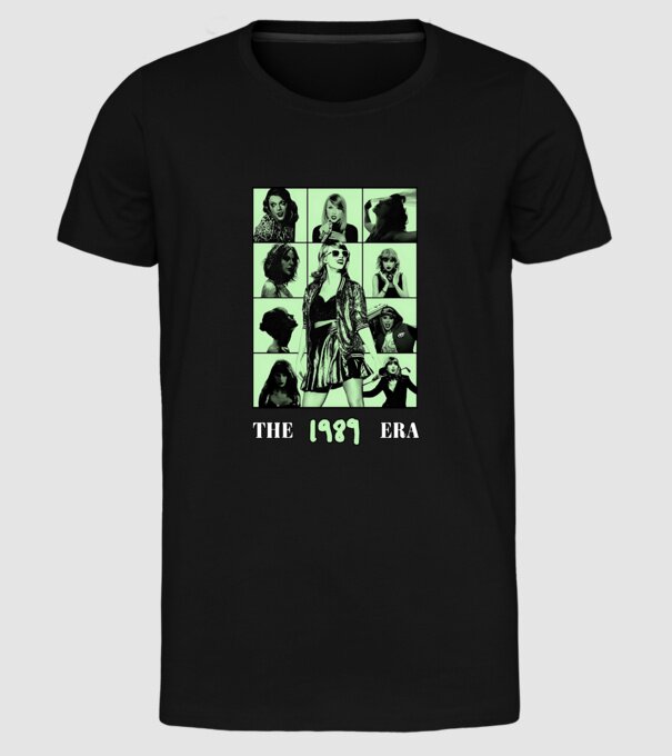 Taylor Swift ERAS green model negru pe tricou