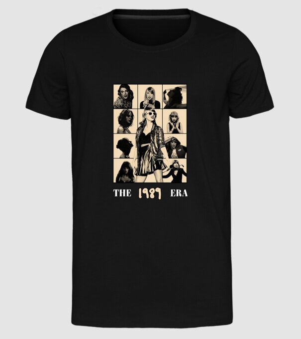 Taylor Swift ERAS peach model negru pe tricou