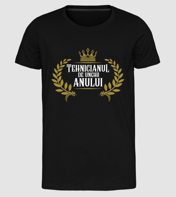 Tehnicianul de unghii al anului model negru pe tricou