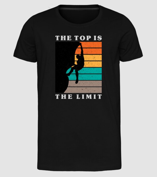 The Top is the limit model negru pe tricou