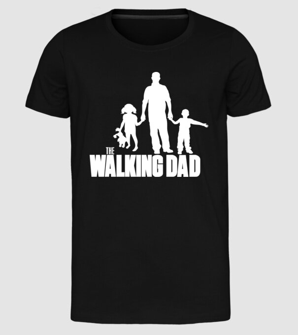 The Walking Dad model negru pe tricou