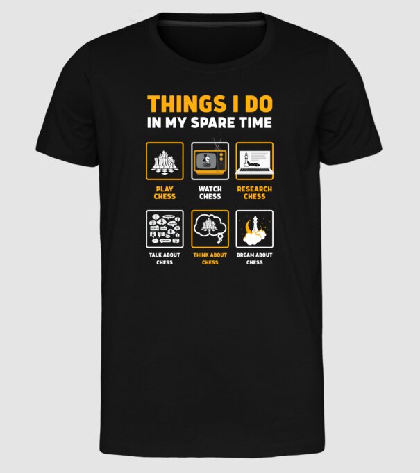 Things I do in my spare time model negru pe tricou
