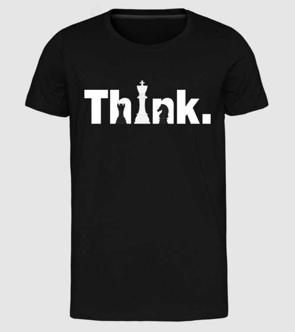 Think model negru pe tricou