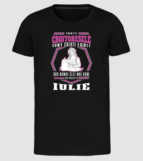 Toate croitoresele iulie model negru pe tricou