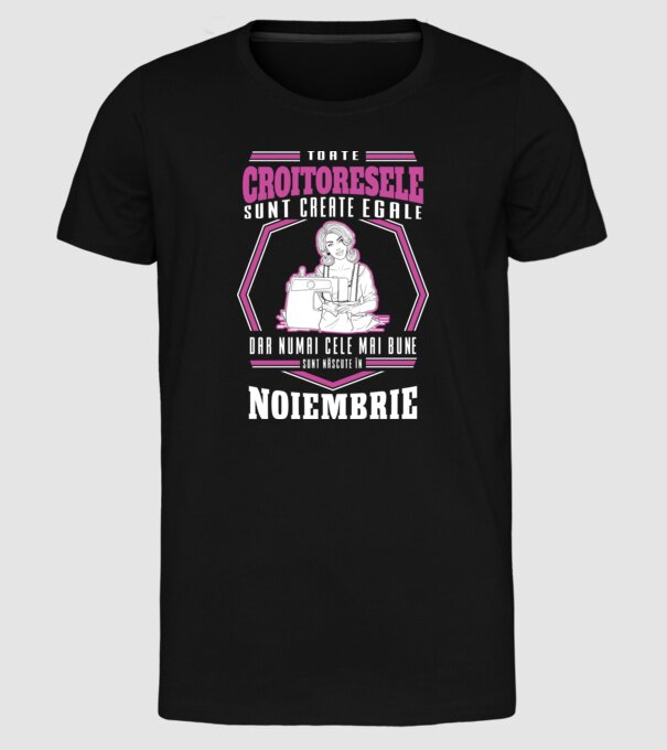 Toate croitoresele noiembrie model negru pe tricou
