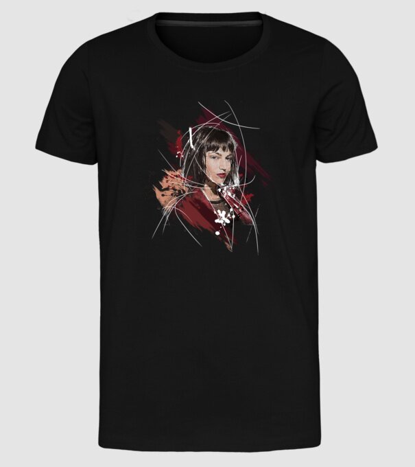 tokyo poster model negru pe tricou
