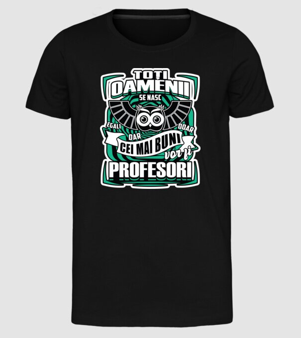 Toți oamenii profesori model negru pe tricou