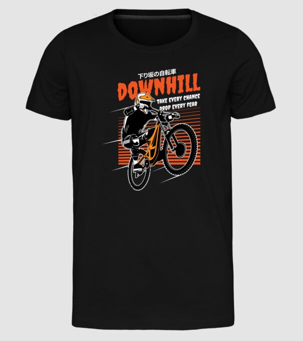 TR Downhill model negru pe tricou