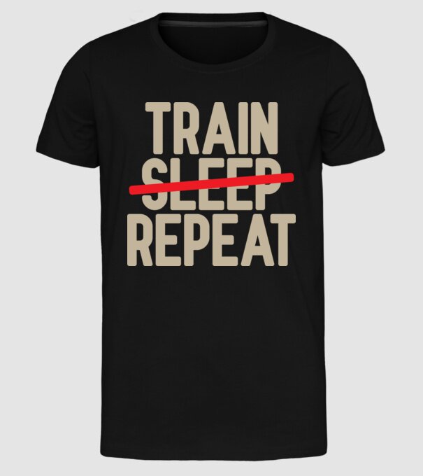Train repeat model negru pe tricou