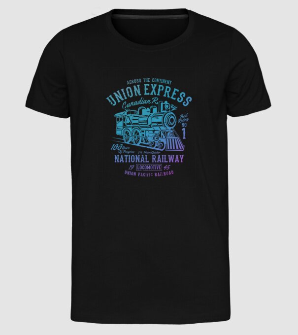 Trenuri model negru pe tricou