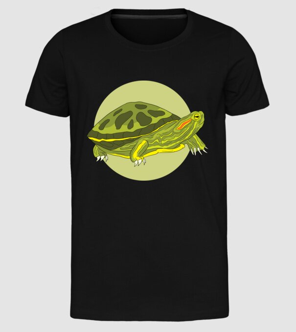 Turtle model negru pe tricou
