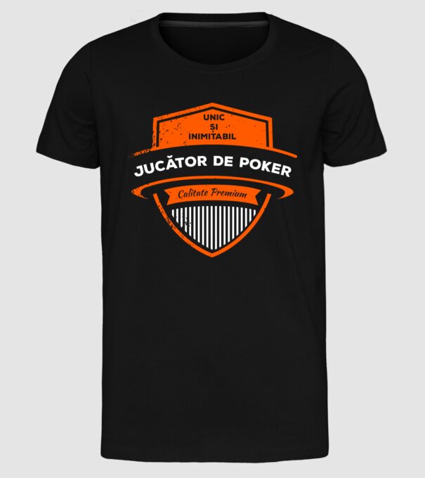 JUCĂTOR DE POKER unic și inimitabil calitate premium model negru pe tricou