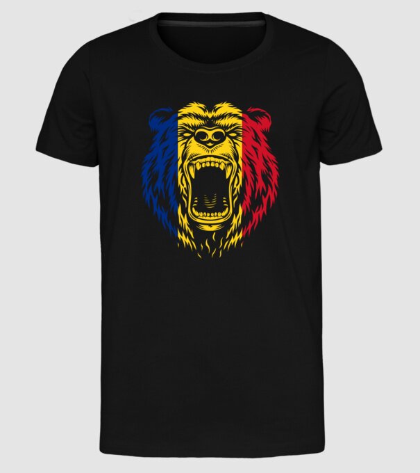 ursul model negru pe tricou