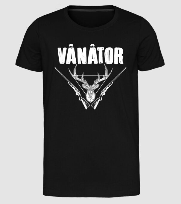 vânător model negru pe tricou