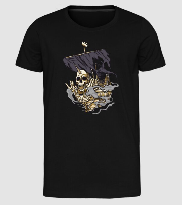 Vapoare model negru pe tricou