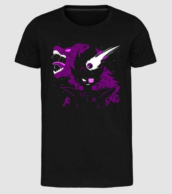 vegeta monkey dragonball model negru pe tricou